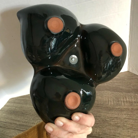 Vtg Blue Mountain Pottery Three Section Handled Dish - Picture 6 of 11